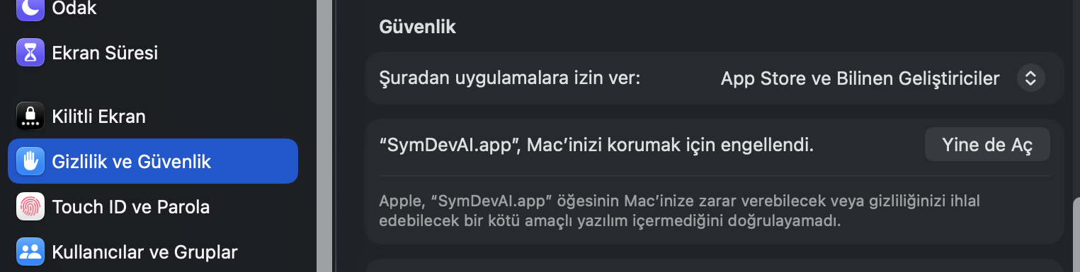 Sistem Ayarları, Gizlilik ve Güvenlik