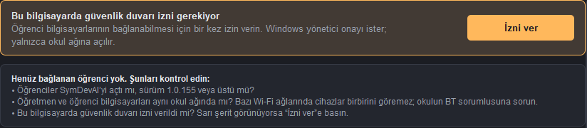 Güvenlik duvarı izni şeridi