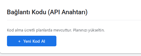 Yeni Kod Al düğmesi